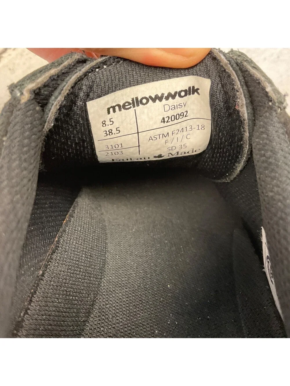 Mellow Walk Women's Daisy Steel Toe Lace Up Work Shoes 420092 Black Size 8.5M